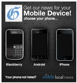 The newspaper site promotes mobile news...