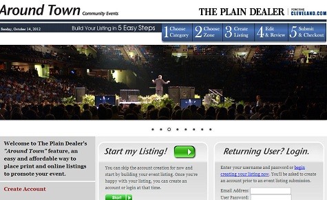 Self-serve entry  and addition of print are keys to selling event listings at the Plain Dealer.